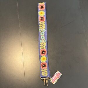 Floral Embroidered Guitar Strap or handbag strap